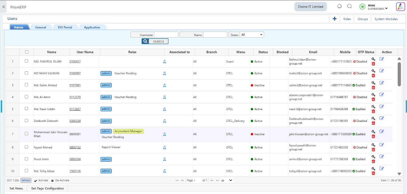 Assign one or more roles to the user